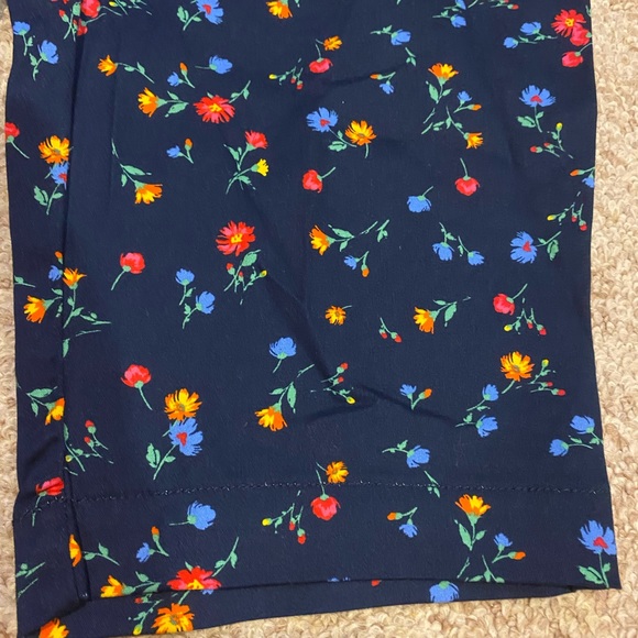 St John’s Bay Capri Pants Navy Floral 18 Petite - Picture 4 of 6